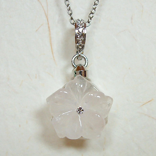 アロマペンダント　ローズクォーツ(専用スポイト付)